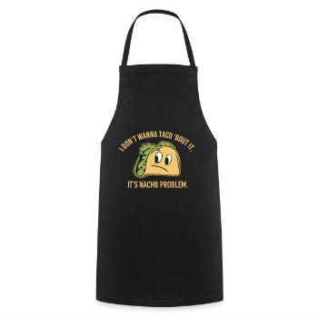 Taco Quote - Cooking Apron - black - Front - AI Model Male 185 dark (185cm)