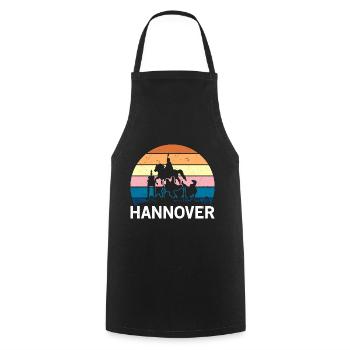 Hanover City Retro - Cooking Apron - black - Front - AI Model Male 185 dark (185cm)