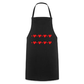 Herz Liebe Herzen Heart Liebe Geschenk - Kochschürze - Schwarz - Vorne - AI Model Male 185 dark (185cm)