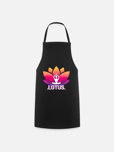 .Lotus. - Cooking Apron - black