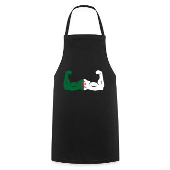 Algérie en Force - Tablier de cuisine - noir - Devant - AI Model Male 185 dark (185cm)