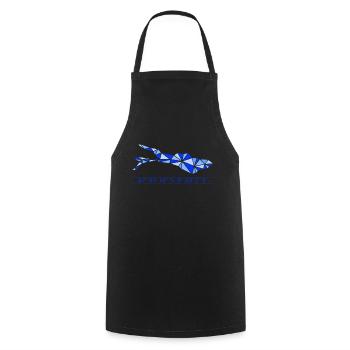 Lake Constance | Coordinates | Blue - Cooking Apron - black - Front - AI Model Male 185 dark (185cm)