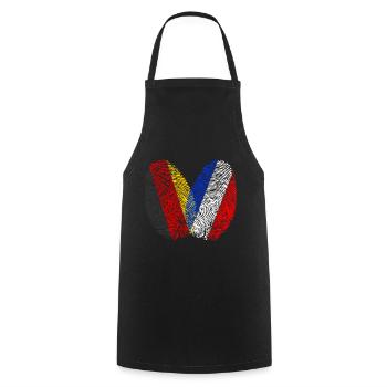 Empreinte digitale Hollande Pays-Bas Néerlandais - Tablier de cuisine - noir - Devant - AI Model Male 185 dark (185cm)