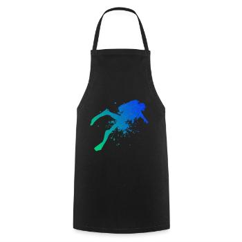 Plongeur Femmes Plongeur Plongeur Hommes Plongée - Tablier de cuisine - noir - Devant - AI Model Male 185 dark (185cm)