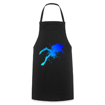 Diver Women Divers Scuba Divers Diving - Cooking Apron - black - Front - AI Model Male 185 dark (185cm)