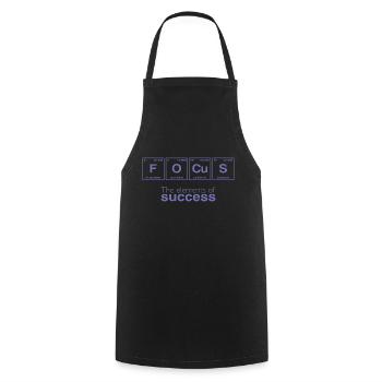 Dictons de bureau: Les éléments du succès - FOCUS - Tablier de cuisine - noir - Devant - AI Model Male 185 dark (185cm)