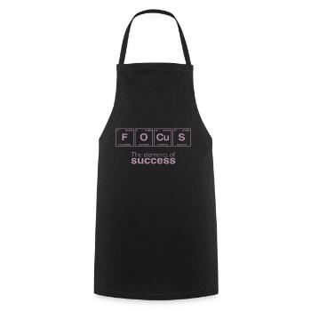 Dictons de bureau: Les éléments du succès - FOCUS - Tablier de cuisine - noir - Devant - AI Model Male 185 dark (185cm)