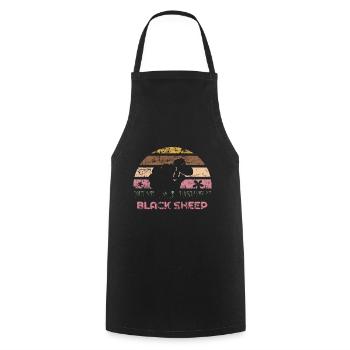 black sheep - Schwarzes Schaf - Cooking Apron - black - Front - AI Model Male 185 dark (185cm)