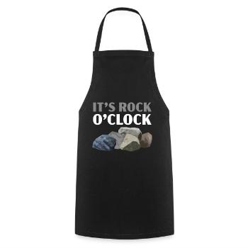 It's Rock O'clock Geology Stone Collecting - Cooking Apron - black - Front - AI Model Male 185 dark (185cm)