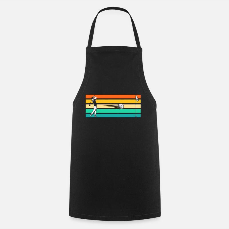 Golfspieler Golfer Golf - Tablier de cuisine - noir
