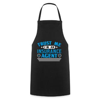 Insurance Salesman Insurance Agent - Cooking Apron - black - Front - AI Model Male 185 dark (185cm)