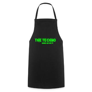La techno m’a fait le faire - Tablier de cuisine - noir - Devant - AI Model Male 185 dark (185cm)