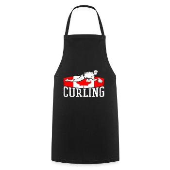 Curling Stone Canada Curler Canadian Flag Curling - Kochschürze - Schwarz - Vorne - AI Model Male 185 dark (185cm)