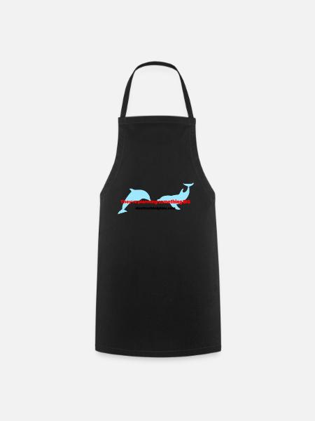 Dolphin Conspiracy Theory - Cooking Apron - black