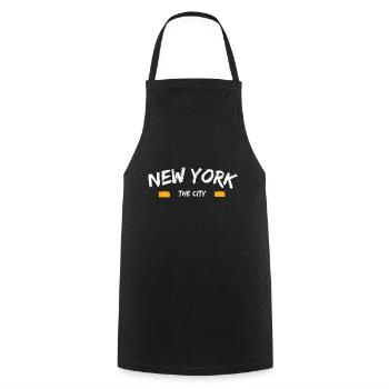 New York The City Yellow - Kochschürze - Schwarz - Vorne - AI Model Male 185 dark (185cm)