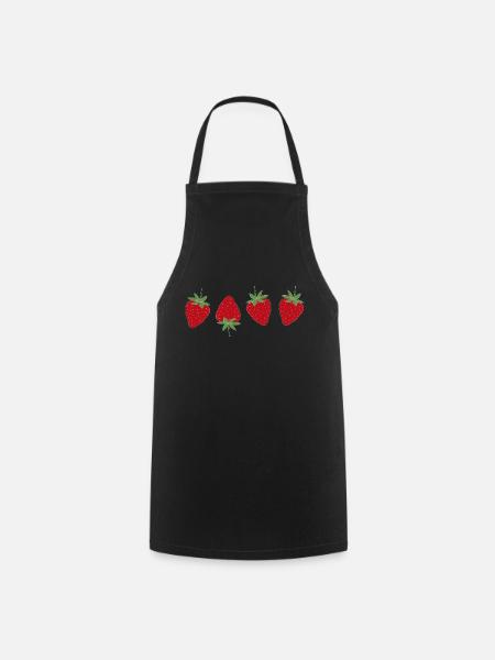 Erdbeere Erdbeere - Kochschürze - Schwarz