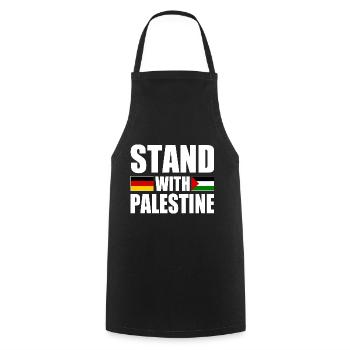 Stand with palestine - Tablier de cuisine - noir - Devant - AI Model Male 185 dark (185cm)