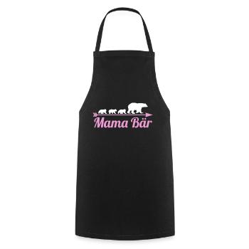 Mutter Mama Bär - Kochschürze - Schwarz - Vorne - AI Model Male 185 dark (185cm)
