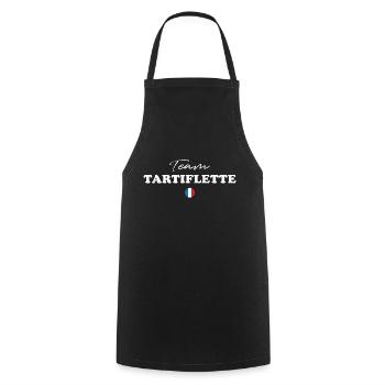 Team Tartiflette! 🧀🇫🇷 GESCHENK HUMOR auf T-Shir - Kochschürze - Schwarz - Vorne - AI Model Male 185 dark (185cm)
