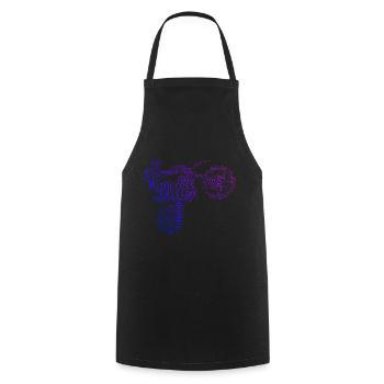 Men's Dirt Bike Dirt Biker Dirt Bike Supermoto - Cooking Apron - black - Front - AI Model Male 185 dark (185cm)