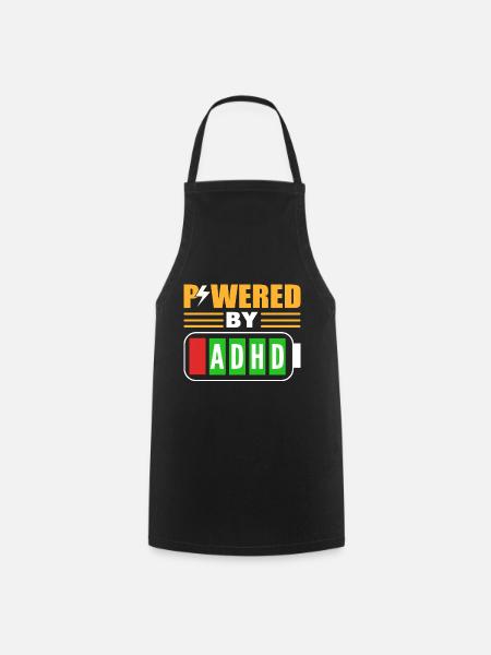 Powered By ADHD ADHS -Berater - Kochschürze - Schwarz