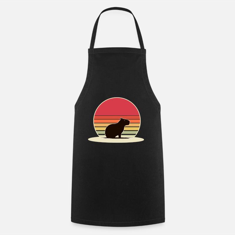 Capybara - Kochschürze - Schwarz