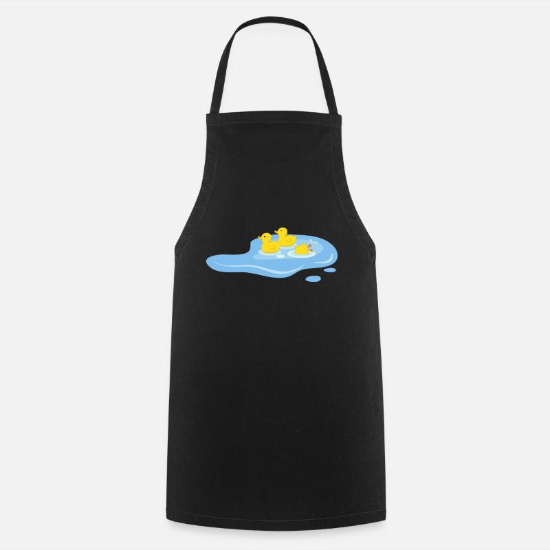 Ducks in a pond - Cooking Apron - black