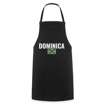 Dominica Dominican Flag - Cooking Apron - black - Front - AI Model Male 185 dark (185cm)
