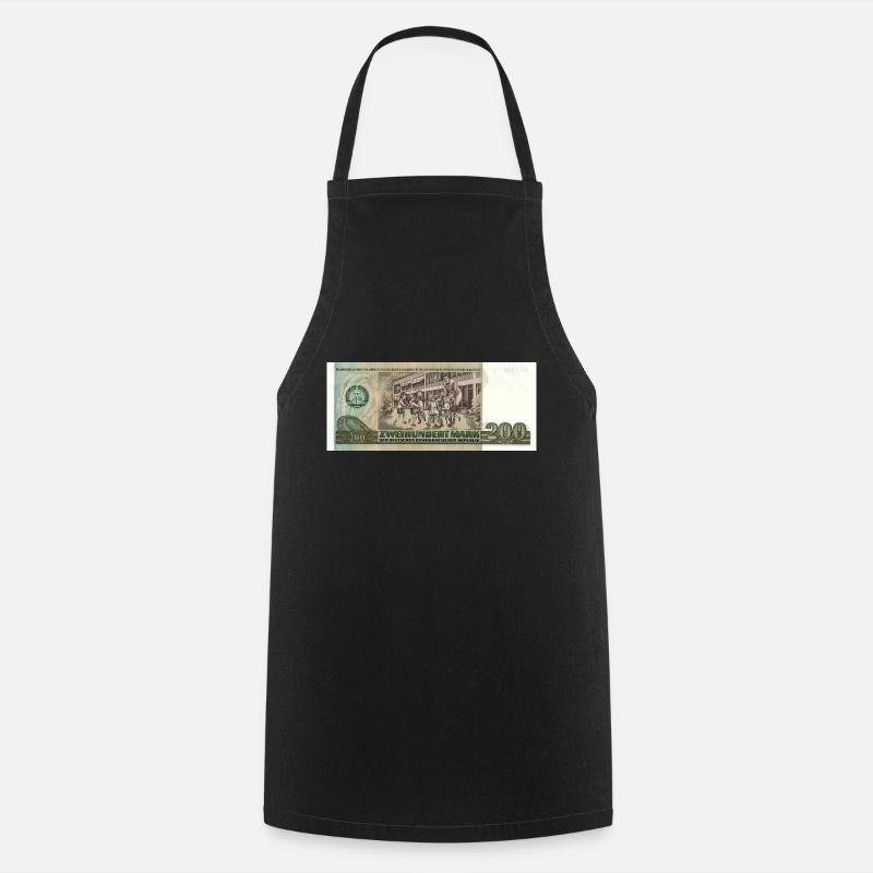 200 marks de la RDA - Tablier de cuisine - noir