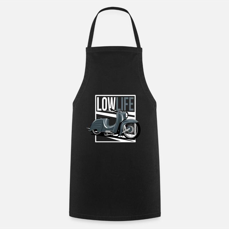 low life moped - Kochschürze - Schwarz