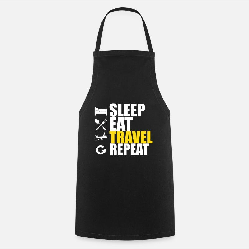 Manger sommeil répéter répéter - Tablier de cuisine - noir