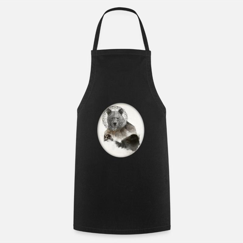 Ours ours poly art - Tablier de cuisine - noir