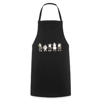 Funny Sheep - Schaf - Schafe - Kochschürze - Schwarz - Vorne - AI Model Male 185 dark (185cm)