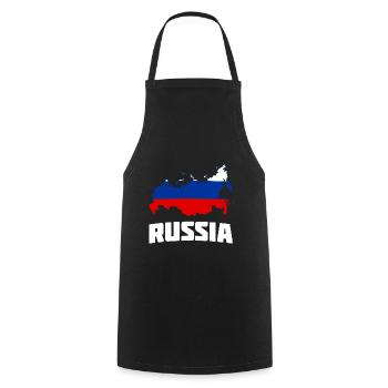 Russia Russia Map Map Country Gift - Cooking Apron - black - Front - AI Model Male 185 dark (185cm)
