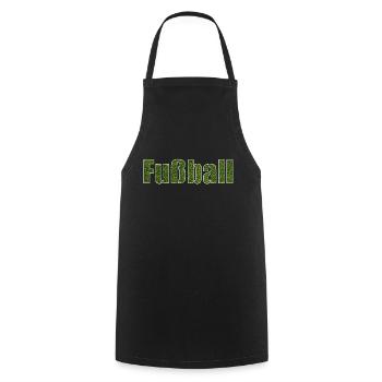 Fussball - Kochschürze - Schwarz - Vorne - AI Model Male 185 dark (185cm)
