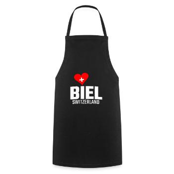 Biel Switzerland Switzerland gift - Cooking Apron - black - Front - AI Model Male 185 dark (185cm)