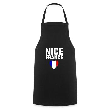 Nice France Nizza Frankreich - Kochschürze - Schwarz - Vorne - AI Model Male 185 dark (185cm)