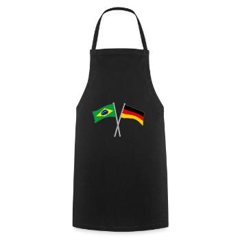 Cadeau de l'Allemagne et du Brésil - Tablier de cuisine - noir - Devant - AI Model Male 185 dark (185cm)