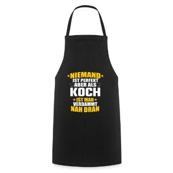 Koch - Kochschürze - Schwarz - Vorne - AI Model Male 185 dark (185cm)