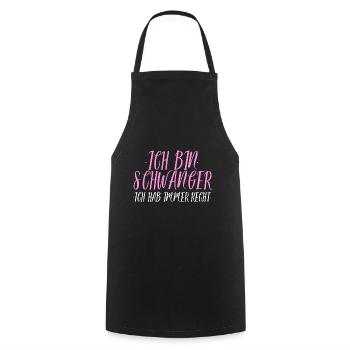 Ich bin Schwanger - Lustiger Spruch Geschenk Mama - Kochschürze - Schwarz - Vorne - AI Model Male 185 dark (185cm)