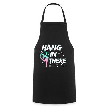 Hang In There Aerial Acrobat Circus Artist Ladies - Cooking Apron - black - Front - AI Model Male 185 dark (185cm)