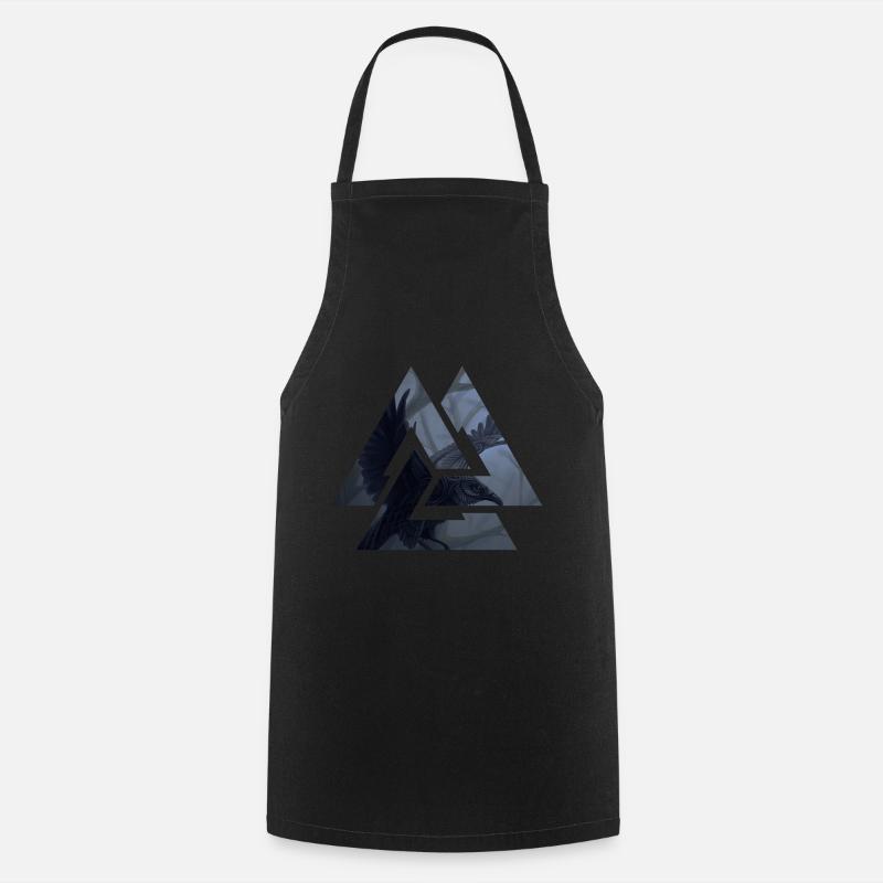 Wikinger Viking Valhalla Odin Thor Germane Wolf - Tablier de cuisine - noir