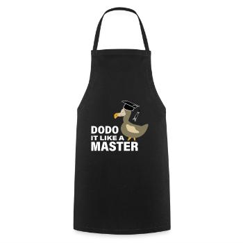 Dodo it like a Master Abschluss Universität - Kochschürze - Schwarz - Vorne - AI Model Male 185 dark (185cm)