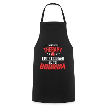BODRUM TURQUIE VACANCES - Tablier de cuisine - noir - Devant - AI Model Male 185 dark (185cm)