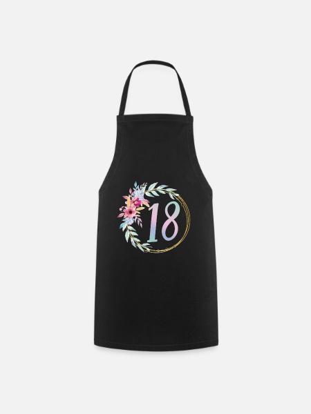 18 Geburtstag 18 Jahre 18er Geburtstag Geschenk - Kochschürze - Schwarz