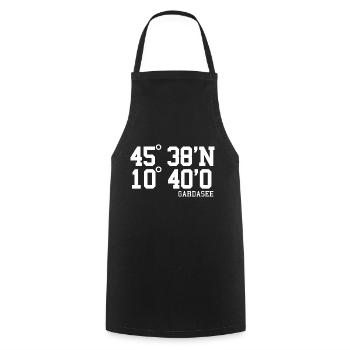 Lake Garda Coordinates Lago Di Garda Holiday Gift - Cooking Apron - black - Front - AI Model Male 185 dark (185cm)