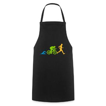 Sport Triathlon Competition - Cooking Apron - black - Front - AI Model Male 185 dark (185cm)