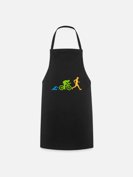Compétition de triathlon sportif - Tablier de cuisine - noir
