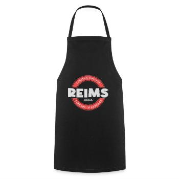 Reims France City Skyline Home Love - Cooking Apron - black - Front - AI Model Male 185 dark (185cm)