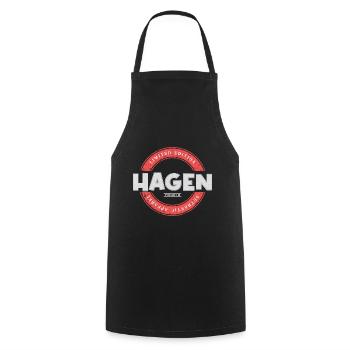 Hagen Deutschland Stadt Skyline Heimat Liebe - Kochschürze - Schwarz - Vorne - AI Model Male 185 dark (185cm)